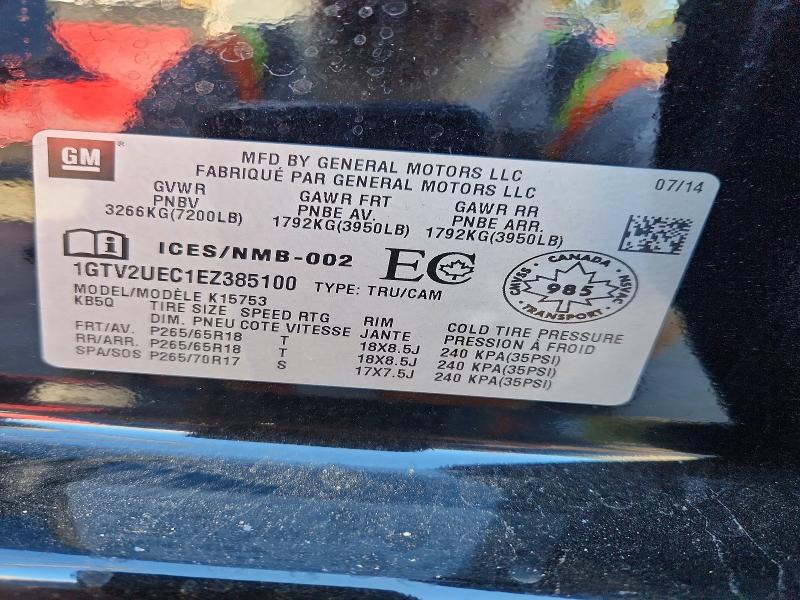 Aukcja sprzedaży 2014 Gmc Sierra, vin: 1GTV2UEC1EZ385100, numer aukcji: 61990106
