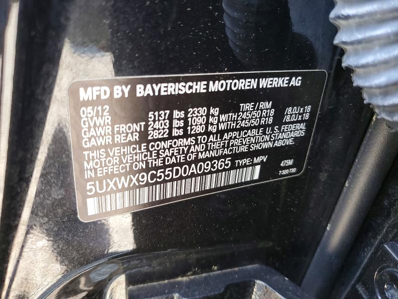 Продаж на аукціоні авто 2013 Bmw X3, vin: 5UXWX9C55D0A09365, номер лоту: 60004556