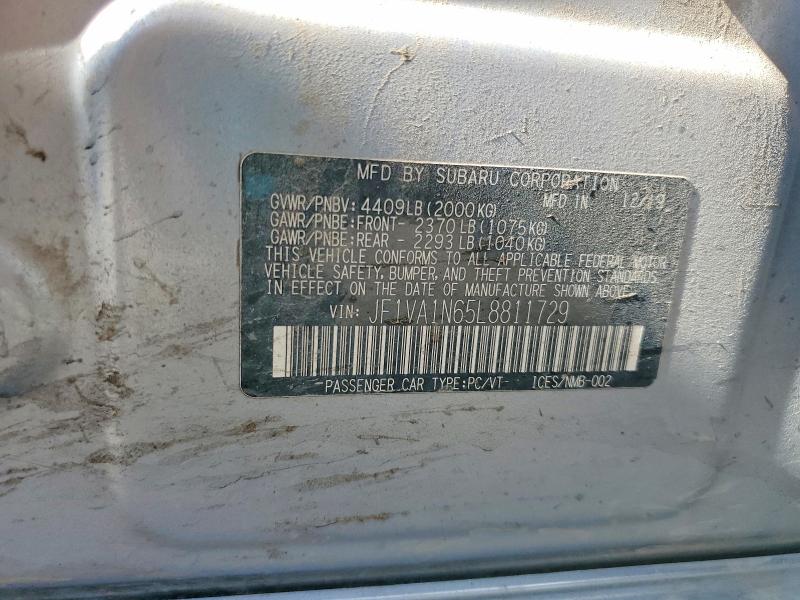 Продажа на аукционе авто 2020 Subaru Wrx, vin: JF1VA1N65L8811729, номер лота: 59731906