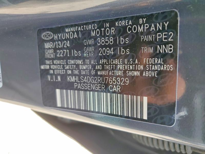 Aukcja sprzedaży 2024 Hyundai Elantra, vin: KMHLS4DG2RU765329, numer aukcji: 60186186