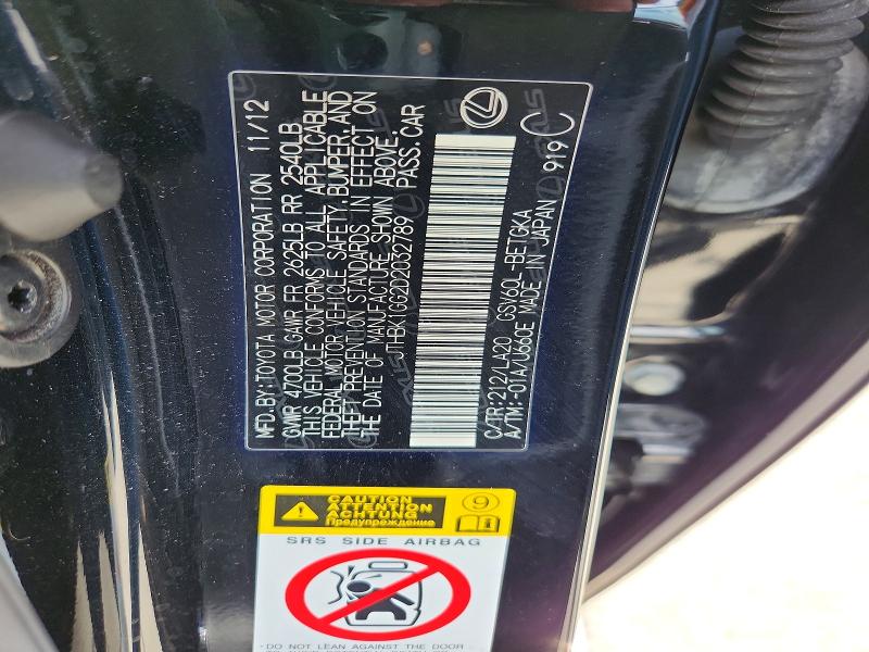 Aukcja sprzedaży 2013 Lexus Es, vin: JTHBK1GG2D2032789, numer aukcji: 60646736