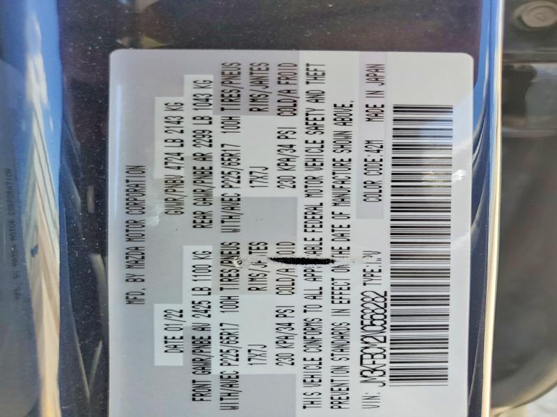 61884646 :رقم المزاد ، JM3KFBCM2N0568282 vin ، 2022 Mazda Cx-5 مزاد بيع