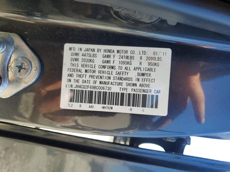 2011 Acura Tsx მანქანა იყიდება აუქციონზე, vin: JH4CU2F69BC006730, აუქციონის ნომერი: 60515006
