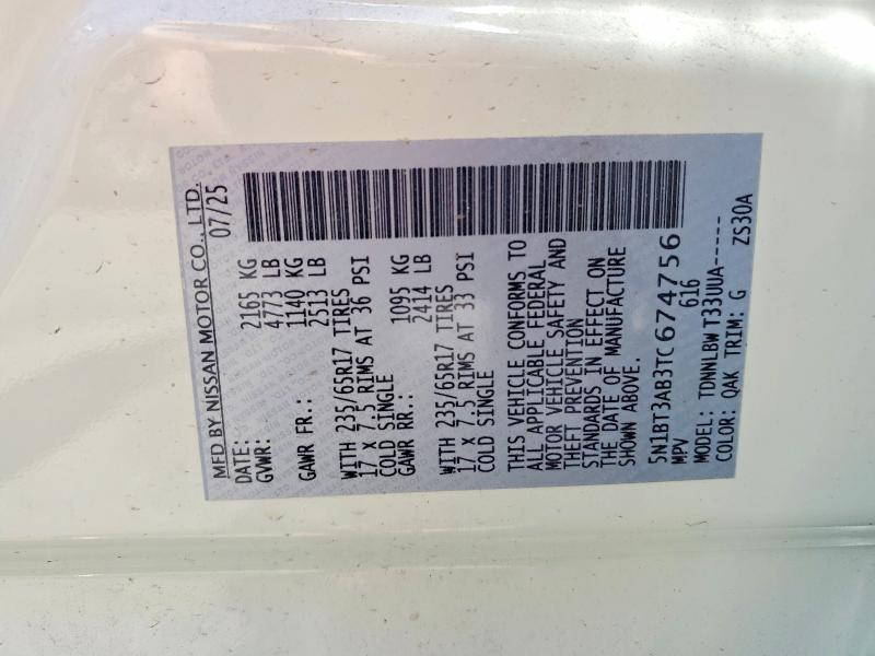 Aukcja sprzedaży 2026 Nissan Rogue, vin: 5N1BT3AB3TC674756, numer aukcji: 60008606