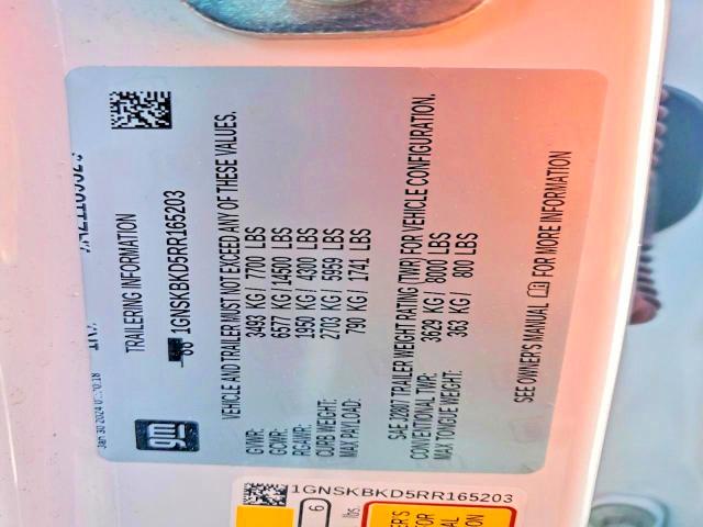 60867136 :رقم المزاد ، 1GNSKBKD5RR165203 vin ، 2024 Chevrolet Suburban مزاد بيع