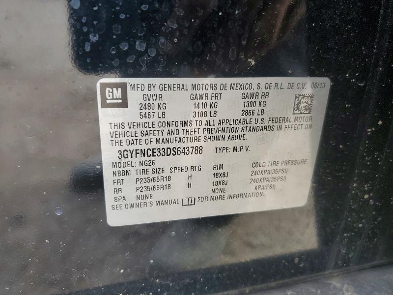 Продаж на аукціоні авто 2013 Cadillac Srx, vin: 3GYFNCE33DS643788, номер лоту: 59682956