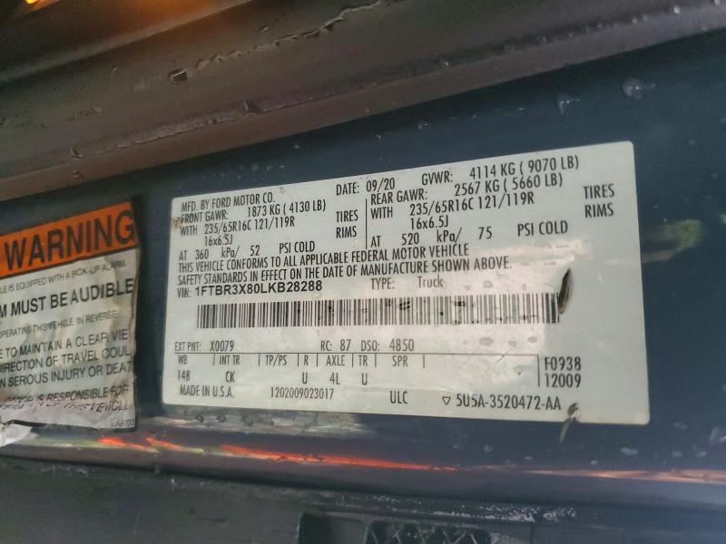 Продаж на аукціоні авто 2020 Ford Transit, vin: 1FTBR3X80LKB28288, номер лоту: 61498006