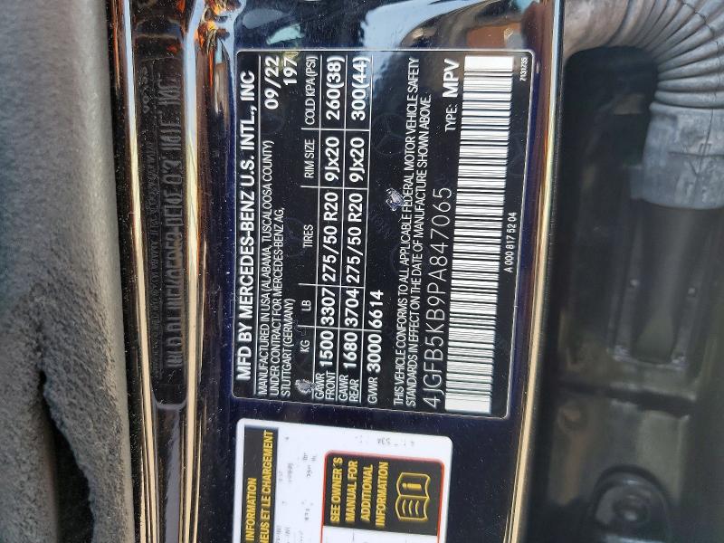 60566416 :رقم المزاد ، 4JGFB5KB9PA847065 vin ، 2023 Mercedes-benz Gle مزاد بيع