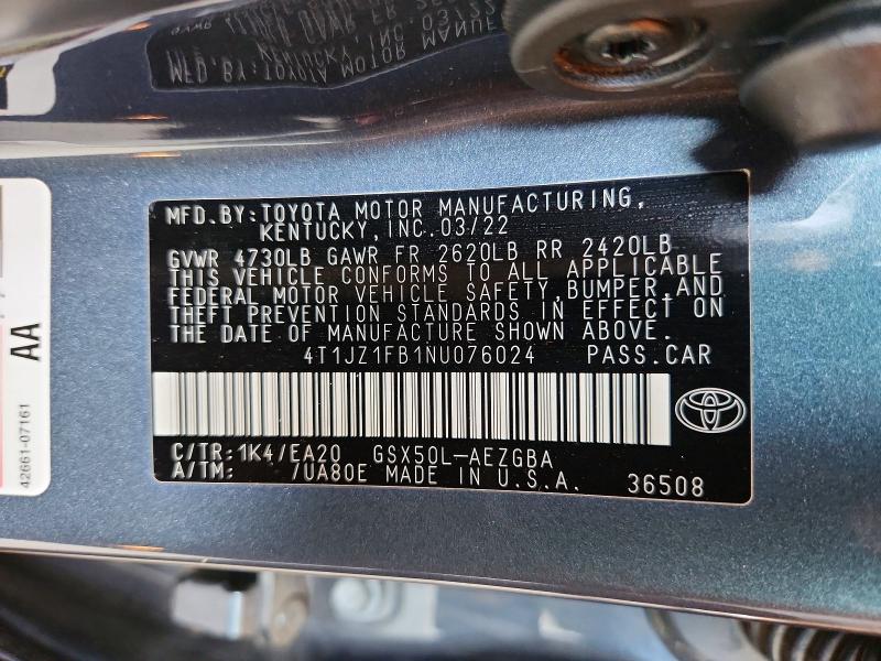 Продажа на аукционе авто 2022 Toyota Avalon, vin: 4T1JZ1FB1NU076024, номер лота: 60524356