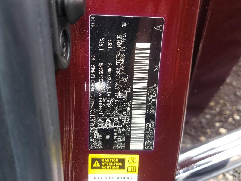 Aukcja sprzedaży 2015 Lexus Rx 350, vin: 2T2BK1BA4FC296469, numer aukcji: 59801726