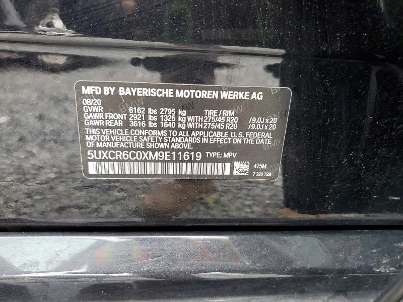 Продажа на аукционе авто 2021 Bmw X5, vin: 5UXCR6C0XM9E11619, номер лота: 61628166