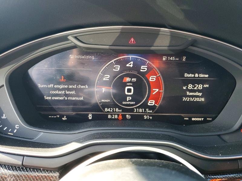 Aukcja sprzedaży 2018 Audi S5, vin: WAUB4CF57JA100994, numer aukcji: 61552096