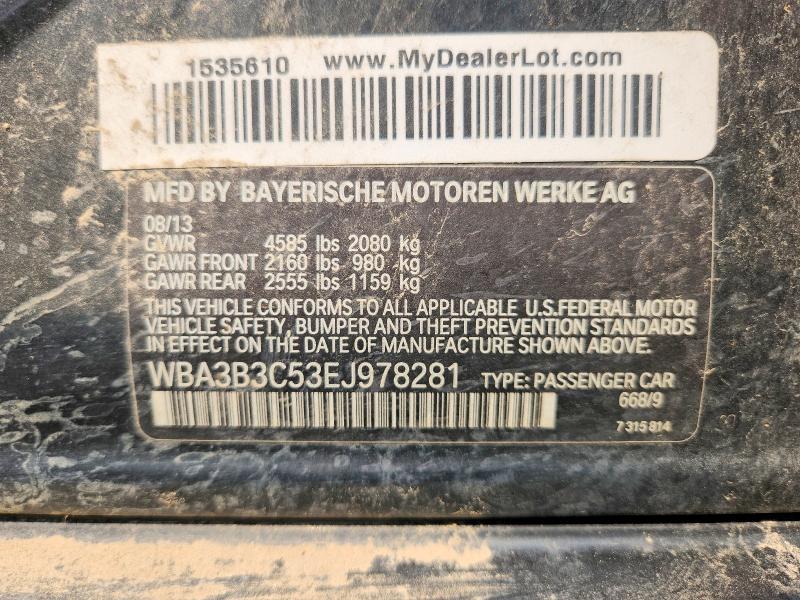 60142716 :رقم المزاد ، WBA3B3C53EJ978281 vin ، 2014 Bmw 328 مزاد بيع