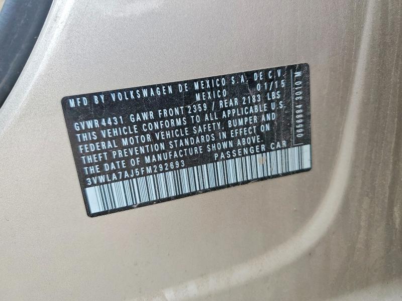 Aukcja sprzedaży 2015 Volkswagen Jetta, vin: 3VWLA7AJ5FM292693, numer aukcji: 61429126