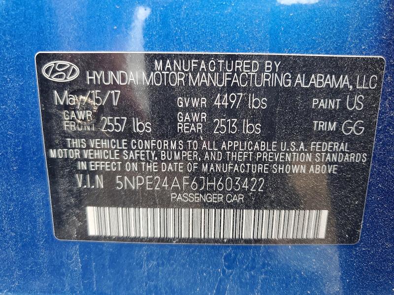 Aukcja sprzedaży 2018 Hyundai Sonata, vin: 5NPE24AF6JH603422, numer aukcji: 59137216
