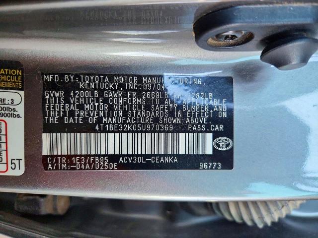 Aukcja sprzedaży 2005 Toyota Camry, vin: 4T1BE32K05U970369, numer aukcji: 62308406
