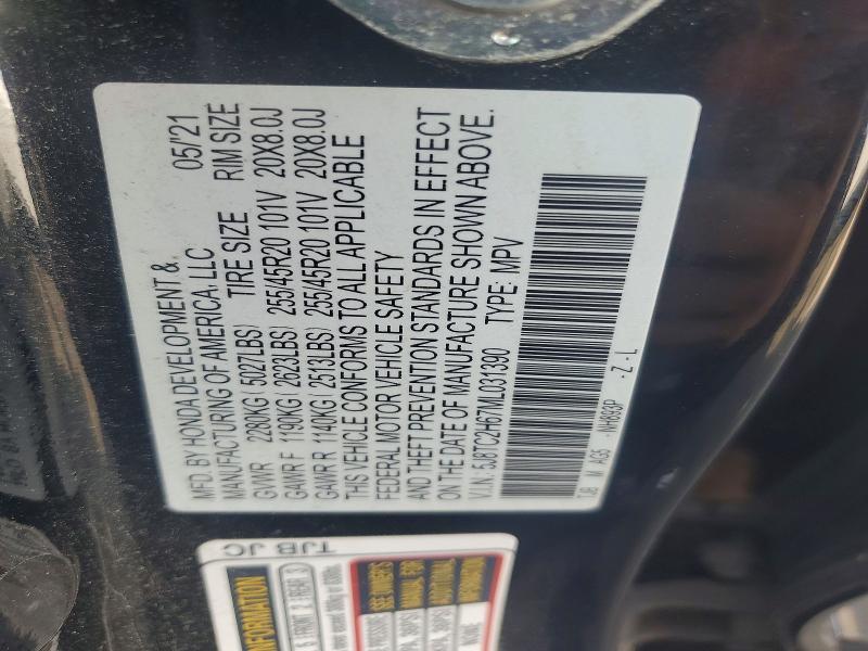 Продаж на аукціоні авто 2021 Acura Rdx, vin: 5J8TC2H67ML031390, номер лоту: 62614086