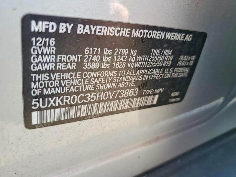 Продаж на аукціоні авто 2017 Bmw X5, vin: 5UXKR0C35H0V73863, номер лоту: 60214516
