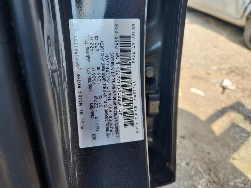 Продаж на аукціоні авто 2019 Mazda 3, vin: JM1BPBMM2K1122756, номер лоту: 62505226