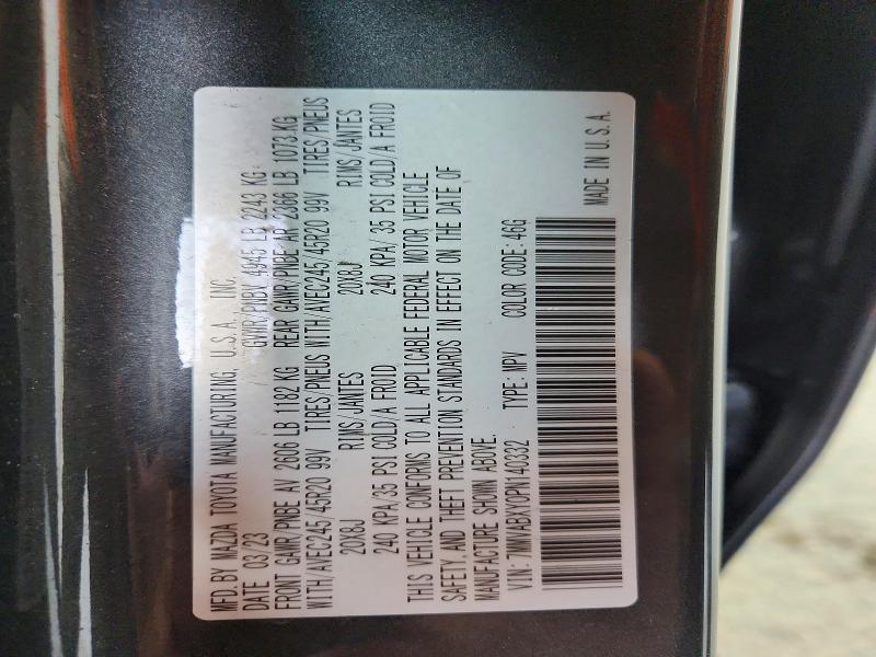 62922536 :رقم المزاد ، 7MMVABXY0PN140332 vin ، 2023 Mazda Cx-50 مزاد بيع