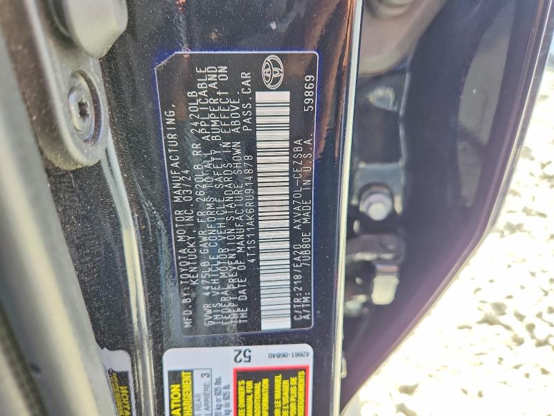 2024 Toyota Camry მანქანა იყიდება აუქციონზე, vin: 4T1S11AK6RU914878, აუქციონის ნომერი: 61572796