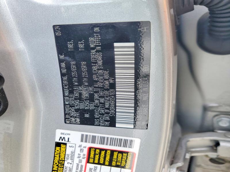 61019086 :رقم المزاد ، 5TDKDRAH6RS541828 vin ، 2024 Toyota Highlander مزاد بيع