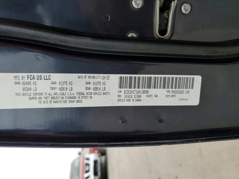 2016 Dodge Charger მანქანა იყიდება აუქციონზე, vin: 2C3CDXCT1GH118598, აუქციონის ნომერი: 62229406
