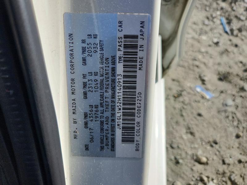 Продажа на аукционе авто 2017 Mazda 6, vin: JM1GL1W52H1140913, номер лота: 62909576