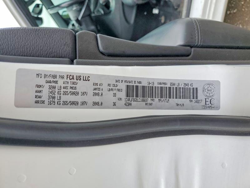 Продажа на аукционе авто 2020 Jeep Grand Cherokee, vin: 1C4RJFBG9LC188697, номер лота: 62740026