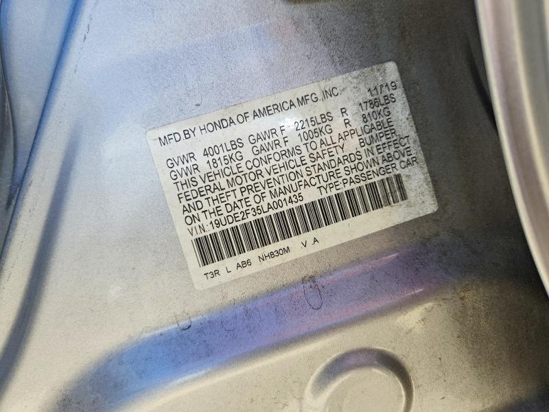 2020 Acura Ilx მანქანა იყიდება აუქციონზე, vin: 19UDE2F35LA001435, აუქციონის ნომერი: 60797766