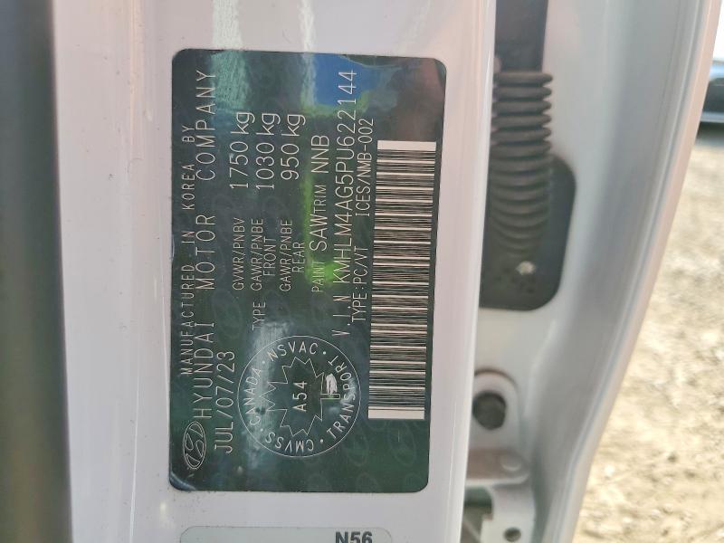 58581286 :رقم المزاد ، KMHLM4AG5PU622144 vin ، 2023 Hyundai Elantra مزاد بيع