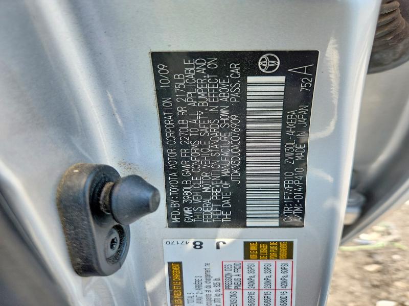 Aukcja sprzedaży 2010 Toyota Prius, vin: JTDKN3DU0A0076909, numer aukcji: 60393836