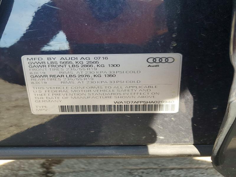 Aukcja sprzedaży 2017 Audi Q5, vin: WA1D7AFP5HA029940, numer aukcji: 60694746