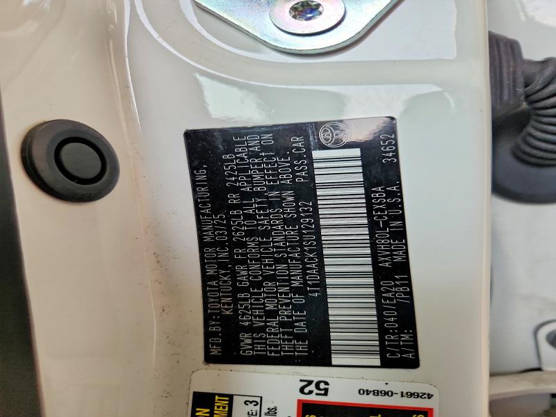 Aukcja sprzedaży 2025 Toyota Camry, vin: 4T1DAACK1SU129132, numer aukcji: 61422046