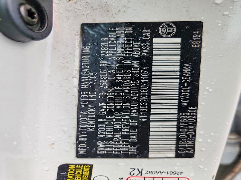 62634496 :رقم المزاد ، 4T1BE32K06U711074 vin ، 2006 Toyota Camry مزاد بيع
