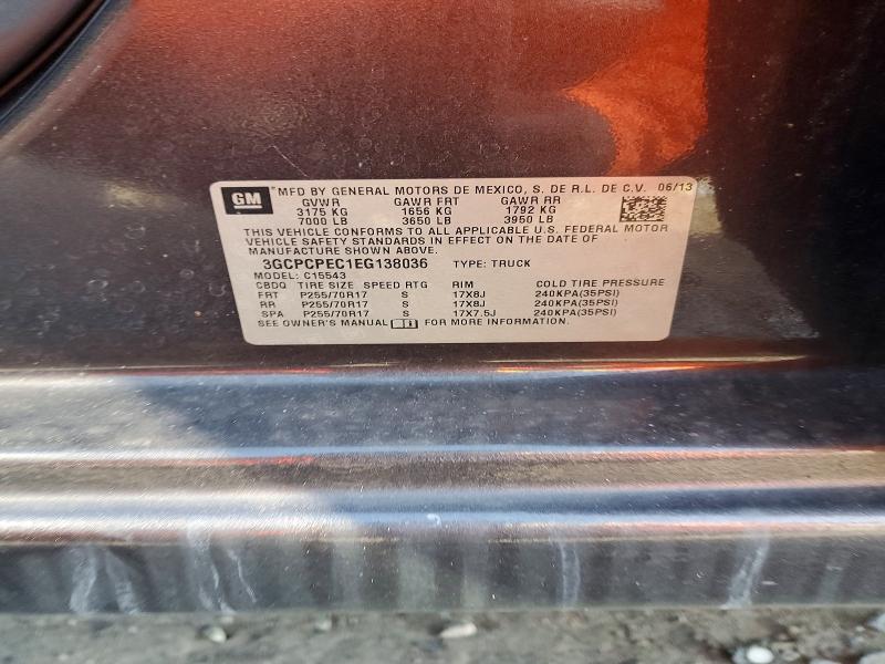 2014 Chevrolet Silverado მანქანა იყიდება აუქციონზე, vin: 3GCPCPEC1EG138036, აუქციონის ნომერი: 63522206