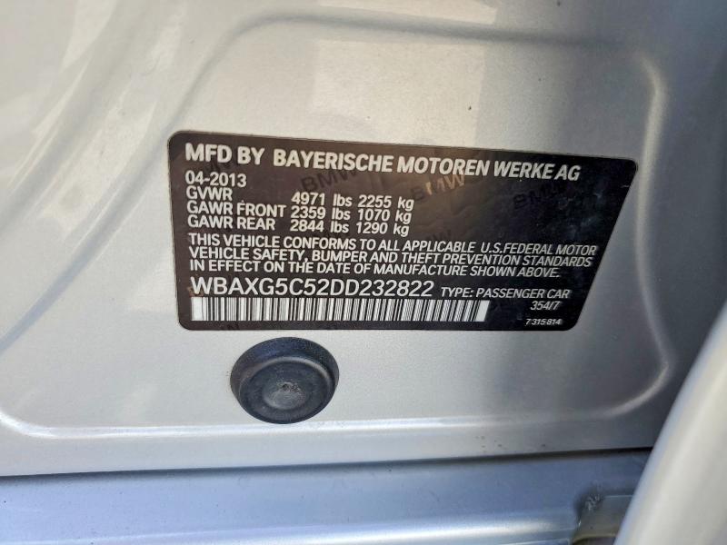Aukcja sprzedaży 2013 Bmw 528, vin: WBAXG5C52DD232822, numer aukcji: 61819406