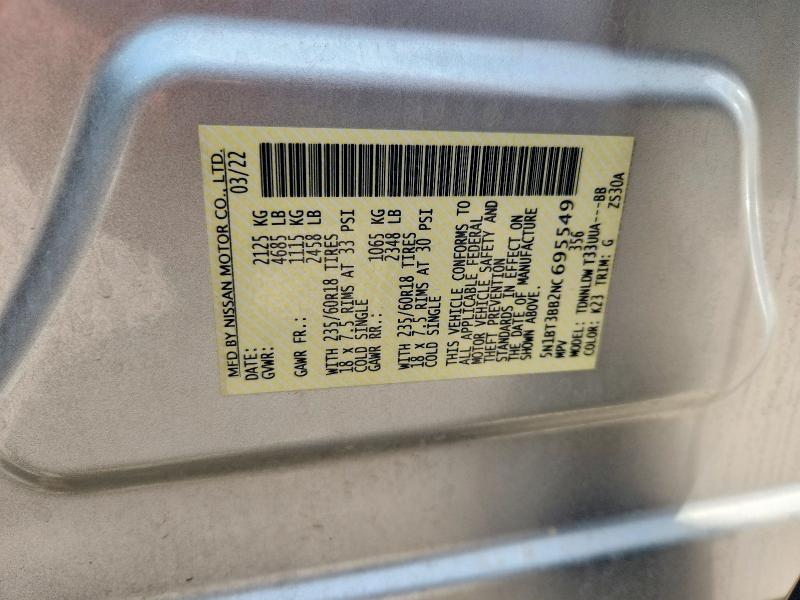 Продажа на аукционе авто 2022 Nissan Rogue, vin: 5N1BT3BB2NC695549, номер лота: 62576816