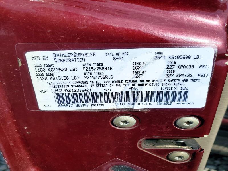 Aukcja sprzedaży 2002 Jeep Liberty, vin: 1J4GL48K12W164211, numer aukcji: 59700556