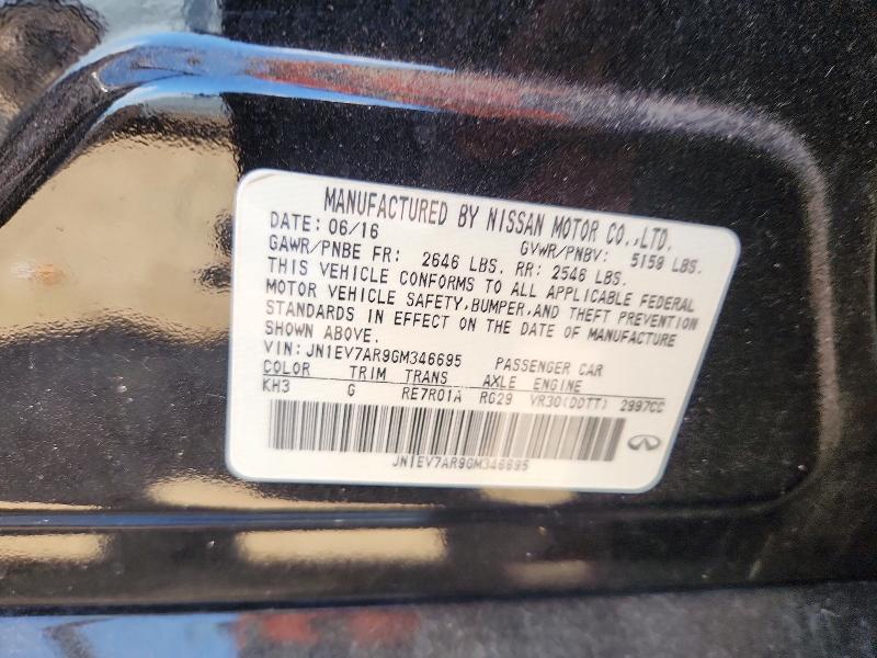 2016 Infiniti Q50 მანქანა იყიდება აუქციონზე, vin: JN1EV7AR9GM346695, აუქციონის ნომერი: 59377766