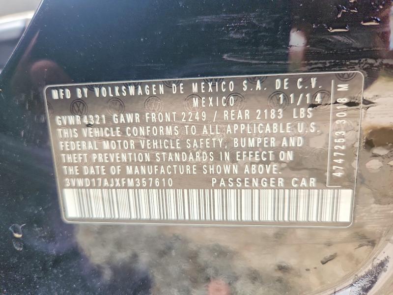 Aukcja sprzedaży 2015 Volkswagen Jetta, vin: 3VWD17AJXFM357610, numer aukcji: 61549116