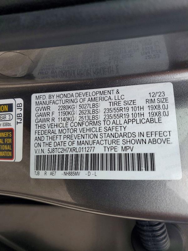 2024 Acura Rdx მანქანა იყიდება აუქციონზე, vin: 5J8TC2H7XRL011277, აუქციონის ნომერი: 61328316