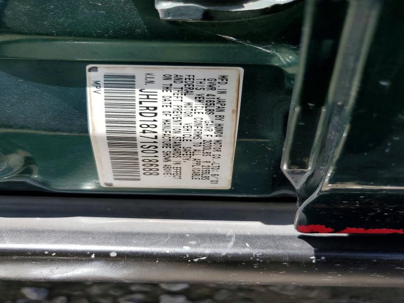 2001 Honda Cr-v მანქანა იყიდება აუქციონზე, vin: JHLRD18471S018688, აუქციონის ნომერი: 61770836