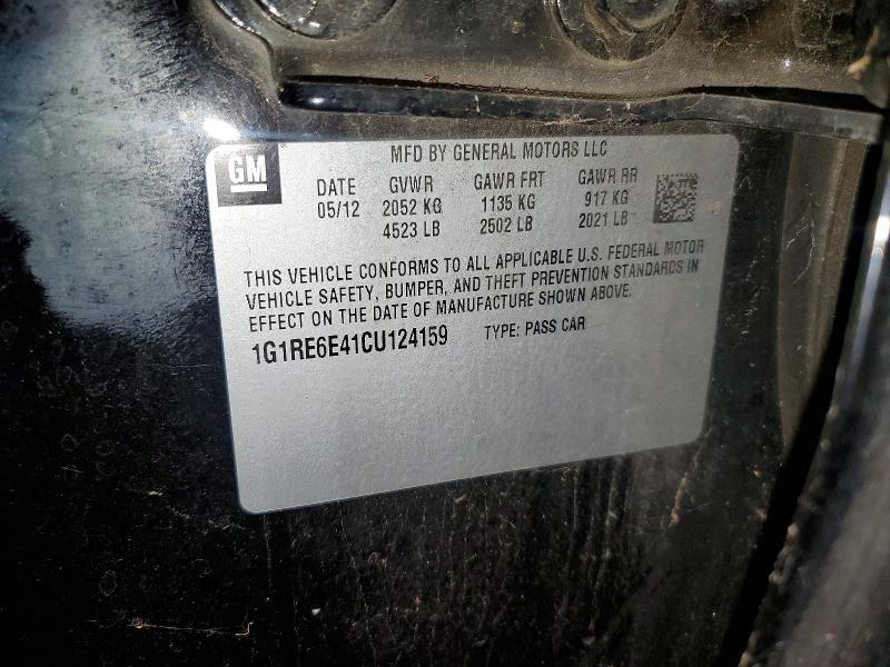 Продаж на аукціоні авто 2012 Chevrolet Volt, vin: 1G1RE6E41CU124159, номер лоту: 63218666