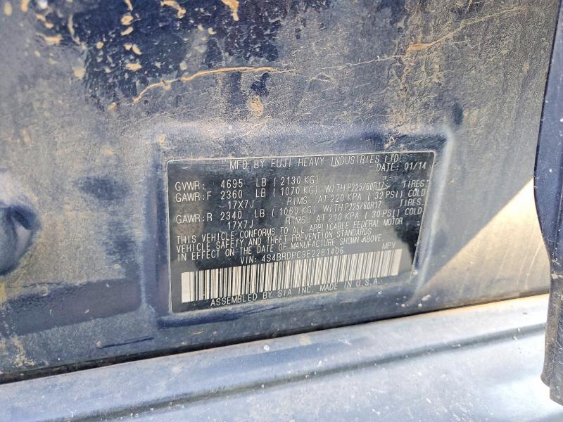 Продажа на аукционе авто 2014 Subaru Outback, vin: 4S4BRDPC9E2281406, номер лота: 60493156