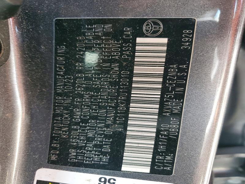 2024 Toyota Camry მანქანა იყიდება აუქციონზე, vin: 4T1C11BK7RU113010, აუქციონის ნომერი: 61467266