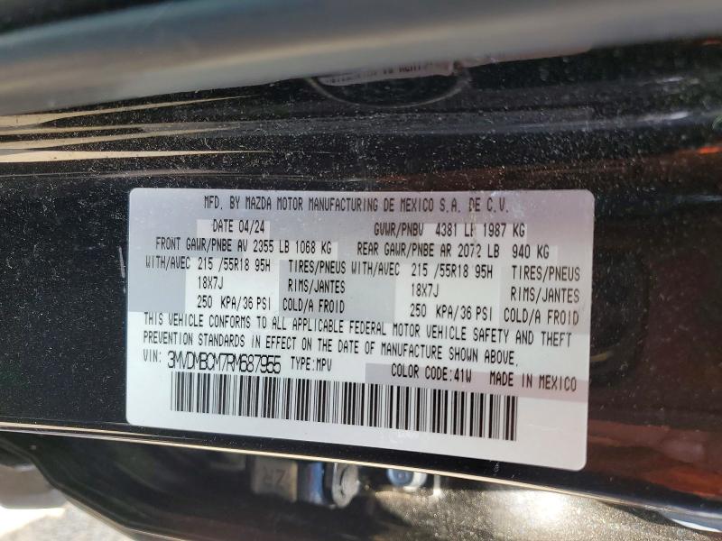 2024 Mazda Cx-30 მანქანა იყიდება აუქციონზე, vin: 3MVDMBCM7RM687955, აუქციონის ნომერი: 60236896