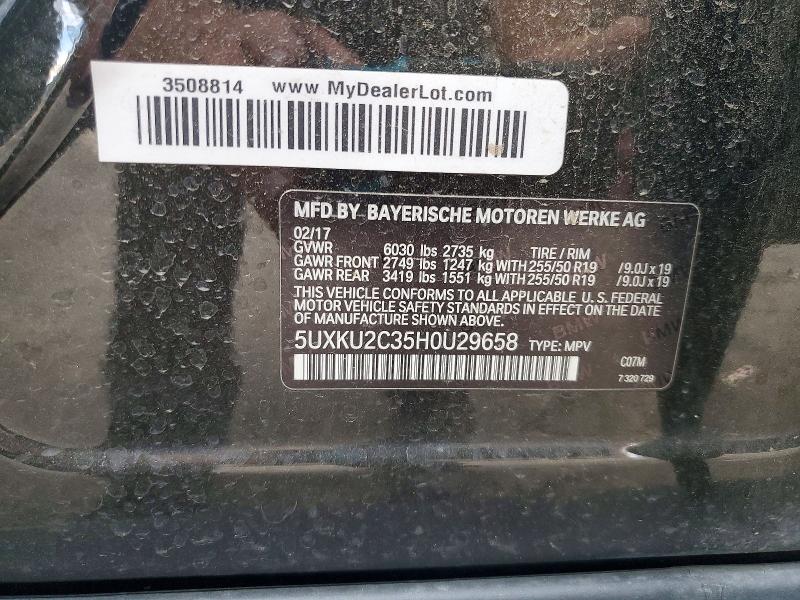 Продажа на аукционе авто 2017 Bmw X6, vin: 5UXKU2C35H0U29658, номер лота: 59250576