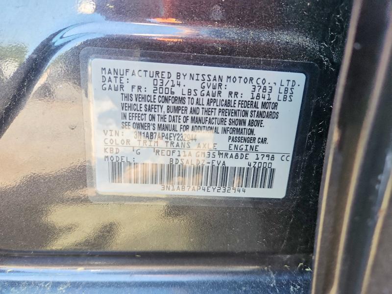 Продаж на аукціоні авто 2014 Nissan Sentra, vin: 3N1AB7AP4EY232944, номер лоту: 59117216