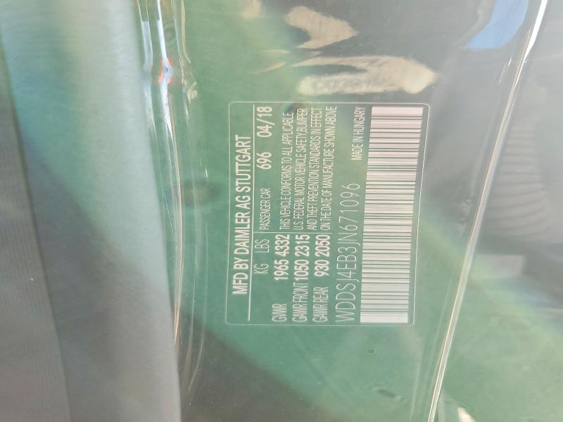 61718796 :رقم المزاد ، WDDSJ4EB3JN671096 vin ، 2018 Mercedes-benz Cla مزاد بيع